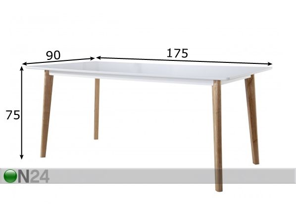 Обеденный стол Nostalgia 90x175 cm размеры