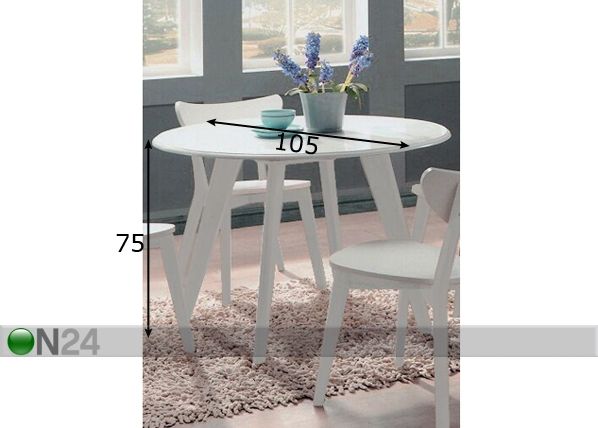 Обеденный стол Renata-P Ø 105 cm размеры