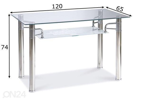 Обеденный стол Reni 65x120 cm размеры