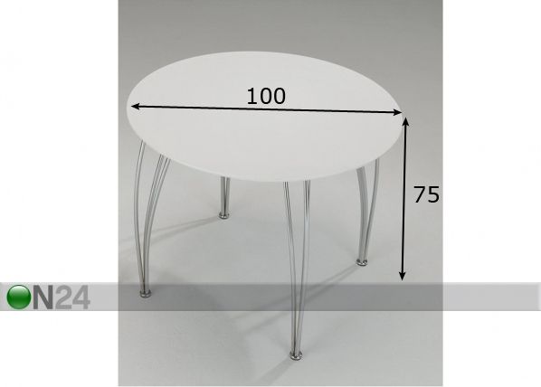 Обеденный стол Sani Ø 100 см размеры