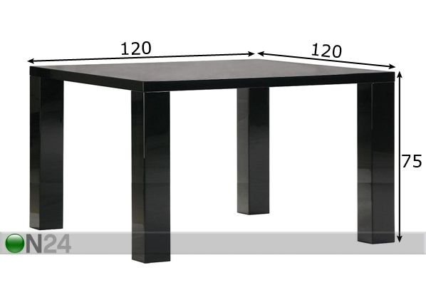 Обеденный стол Silva 120x120 см размеры