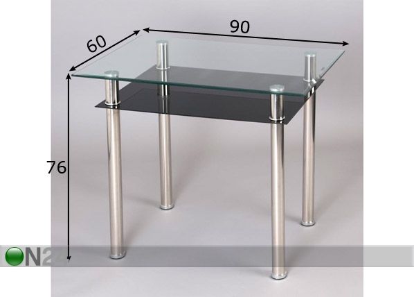 Обеденный стол Tabula 90x60 cm размеры