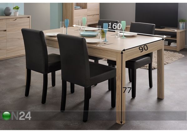 Обеденный стол Wendy 160x90 cm размеры
