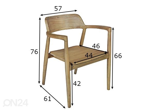 Обеденный стул, штабелируемый размеры