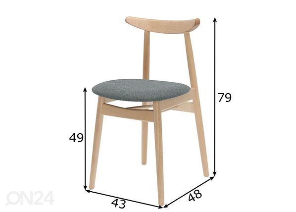 Обеденный стул Finn размеры
