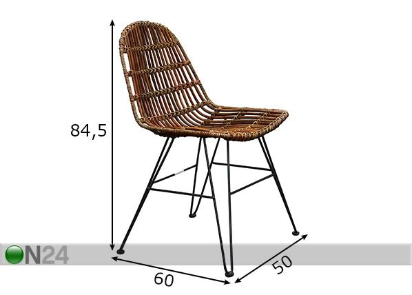 Обеденный стул Rattan размеры
