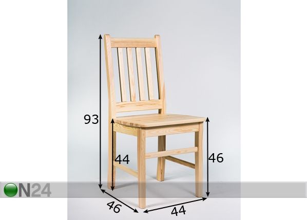 Обеденный стул Sass размеры