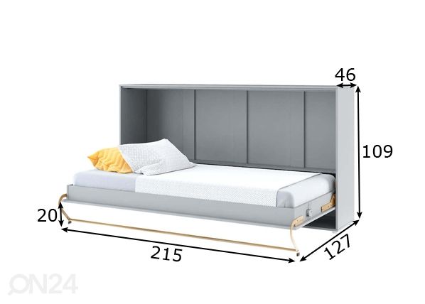 Откидная кровать-шкаф Lenart CONCEPT PRO 90x200 cm