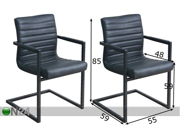 Офисный стул Robin, 2 шт размеры