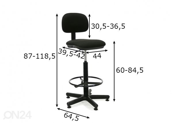 Офисный стул Senior размеры