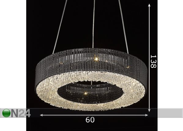 Подвесной светильник Carlo Black Ø60 cm LED размеры