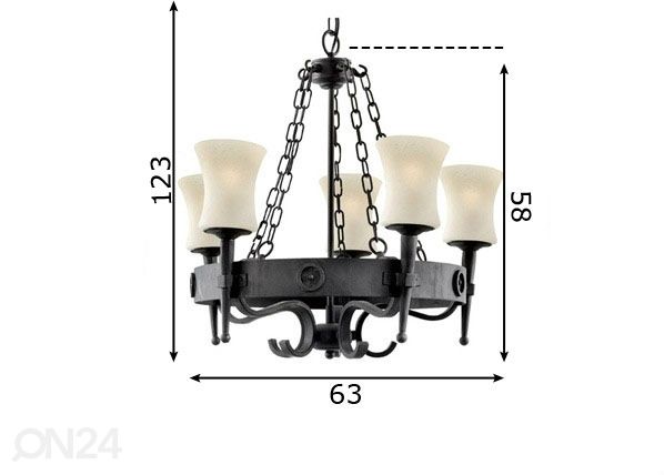 Подвесной светильник Cartwheel, 5 куполов размеры
