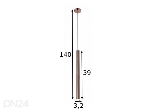 Подвесной светильник Loya Copper LED размеры