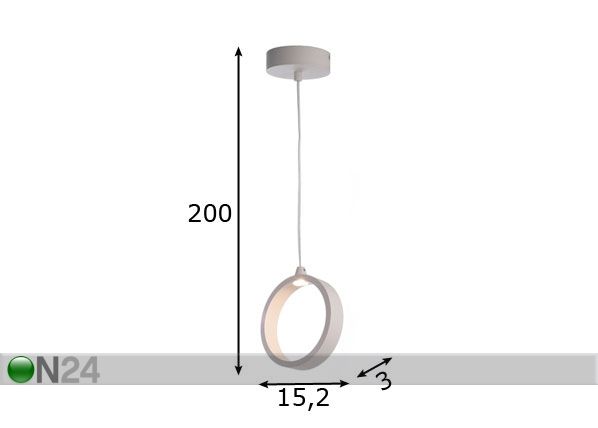 Подвесной светильник White Circle LED размеры