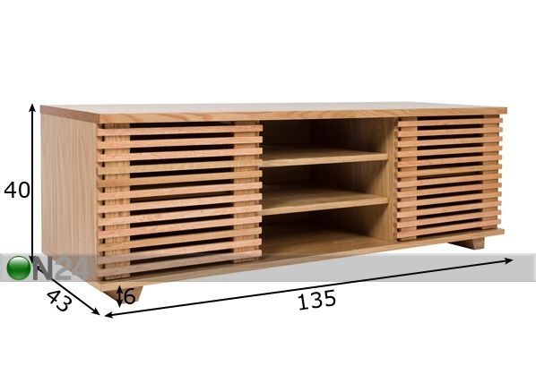 Подставка под ТВ Putney TV Unit Large размеры