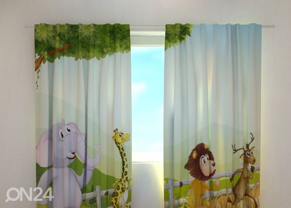 Полузатемняющая штора Funny animals 240x220 cm