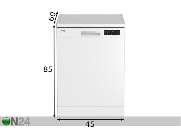 Посудомоечная машина Beko DFS28020W размеры