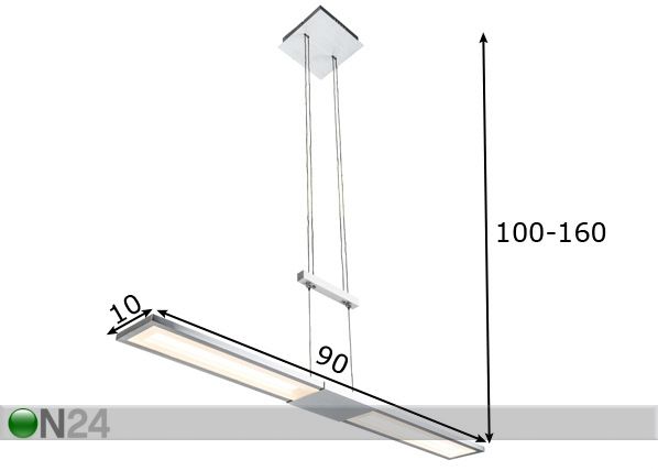 Потолочный светильник с регулируемой интенсивностью света Jano размеры