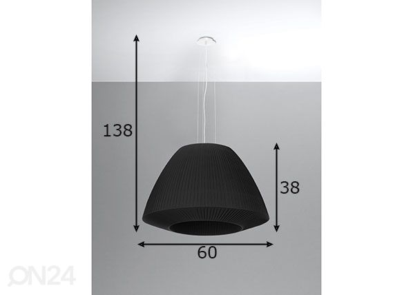 Потолочный светильник Bella 60 cm, черный размеры