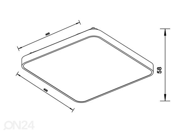 Потолочный светильник Sierra Silver LED 40x40 см размеры