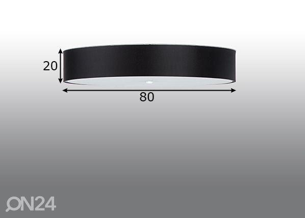 Потолочный светильник Skala 80 cm, черный размеры
