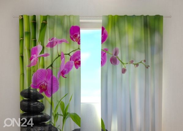 Просвечивающая штора Crimson orchids 1, 240x220 cm