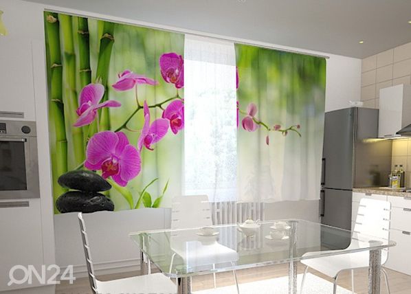 Просвечивающая штора Crimson orchids in the kitchen 200x120 см