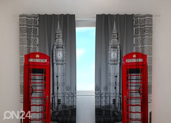 Просвечивающая штора London telephone 240x220 см