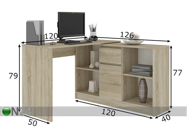 Рабочий стол + комод размеры