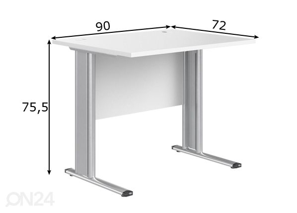 Рабочий стол Imago-M 90 cm размеры