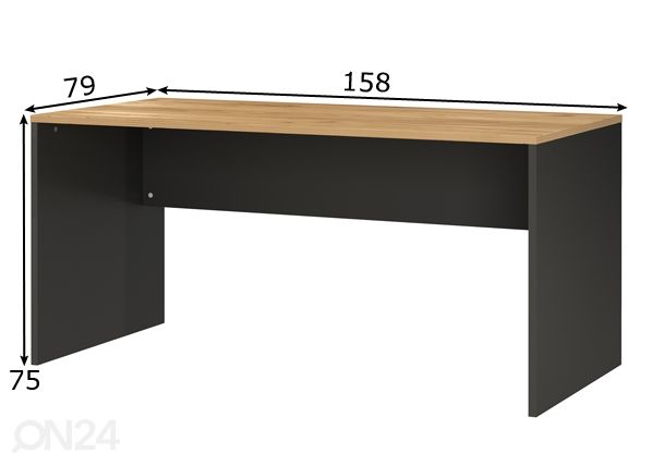 Рабочий стол Lissabon 158 cm размеры