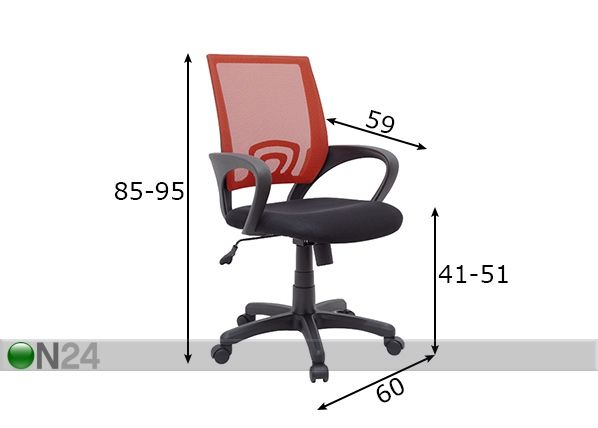 Рабочий стул Alabama размеры