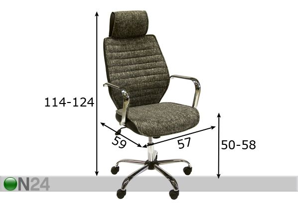 Рабочий стул Alba размеры