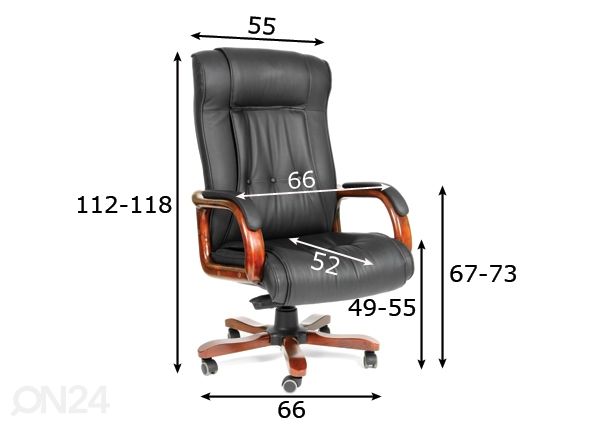 Рабочий стул Chairman 653 размеры