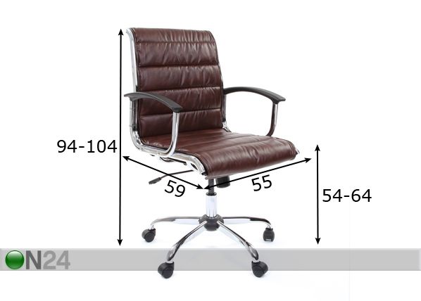 Рабочий стул Chairman 760M размеры