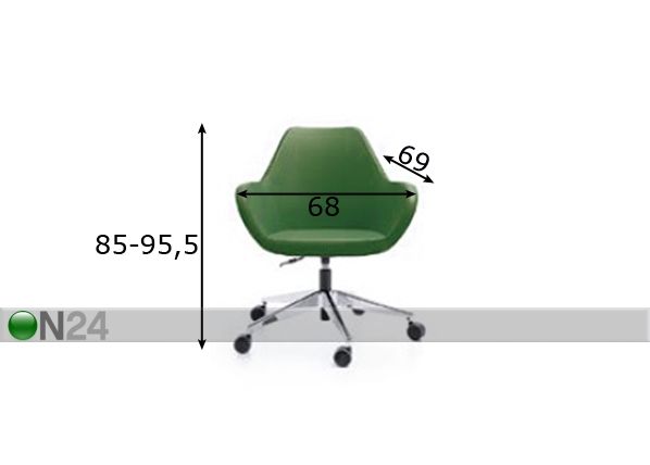 Рабочий стул Fan с механизмом качания размеры