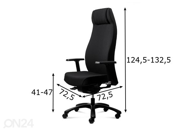 Рабочий стул Giga 24/7 размеры