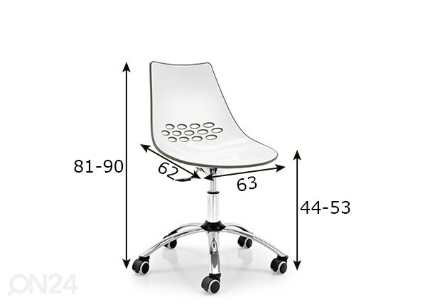 Рабочий стул Jam размеры