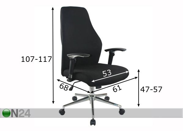 Рабочий стул Ludwig размеры