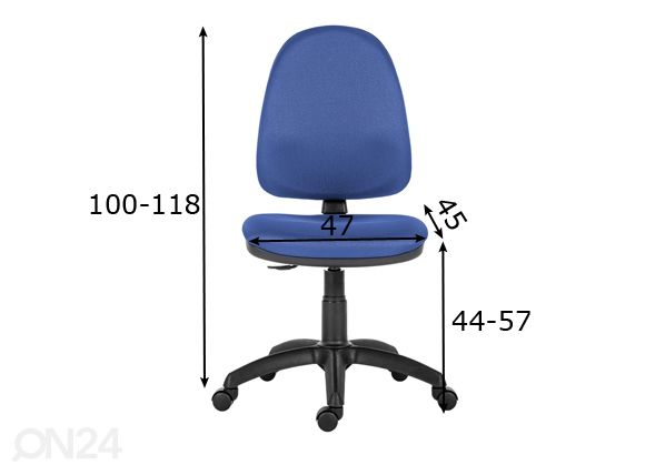 Рабочий стул Mek D4, синий размеры