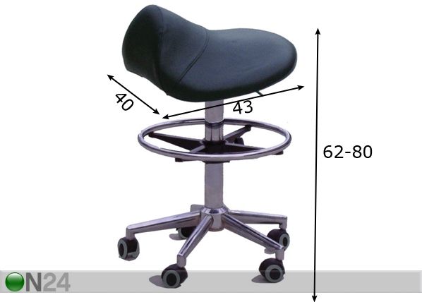 Рабочий стул Rider 2 размеры