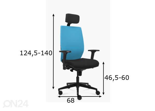 Рабочий стул Tagia Manager размеры