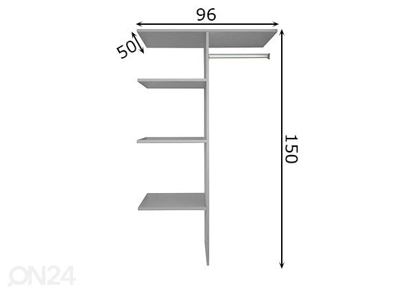 Разделитель шкафа 755 (100 cm) размеры