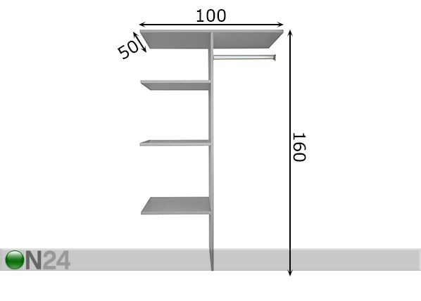Разделитель шкафа 766 (100 cm) размеры