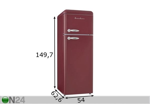 Ретро-холодильник Schaub Lorenz SL210R размеры
