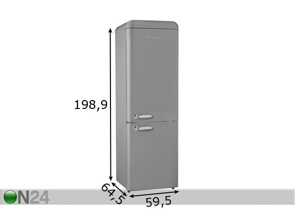 Ретро-холодильник Schaub Lorenz SL300SGR-CB размеры