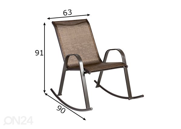 Садовое кресло-качалка Dublin размеры