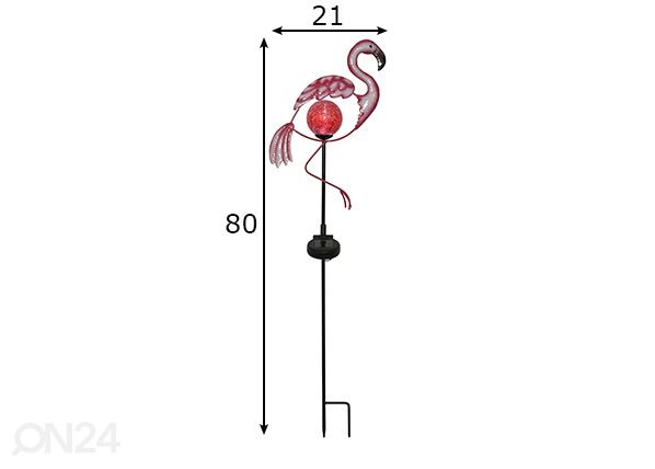 Садовый светильник на солнечной батарее Flamingo размеры
