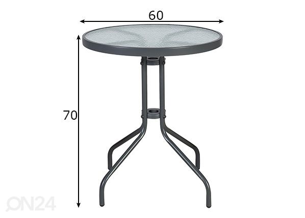 Садовый стол Bistro Ø 60 см размеры