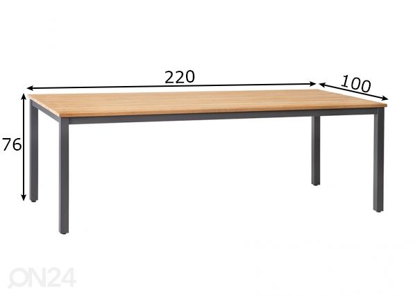 Садовый стол Montana 100x220 см размеры